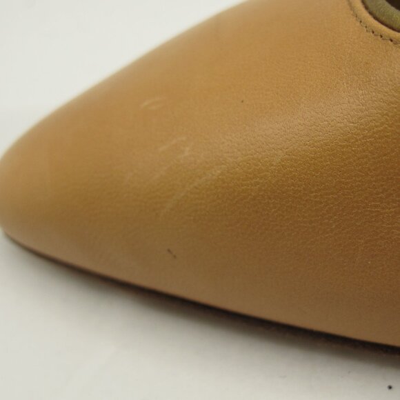 Paloma camel leather slingback 2 inch heel with gold trim 8.5AA - Picture 5 of 6